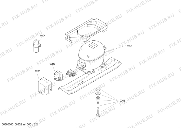 Схема №2 GT14P900 с изображением Компрессор для холодильника Bosch 00144097