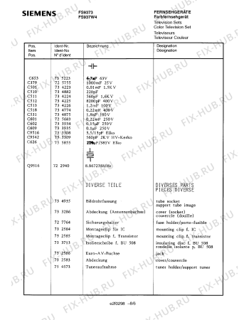 Взрыв-схема телевизора Siemens FS9373 - Схема узла 06