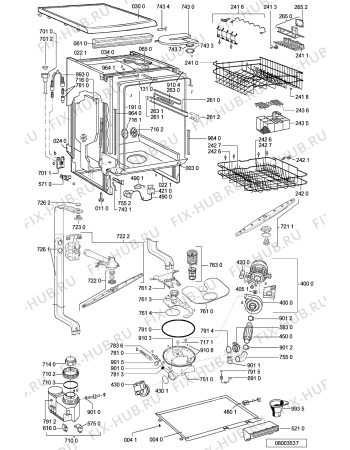 Схема №2 ADP 5540/1 AL с изображением Панель для посудомоечной машины Whirlpool 481245372382