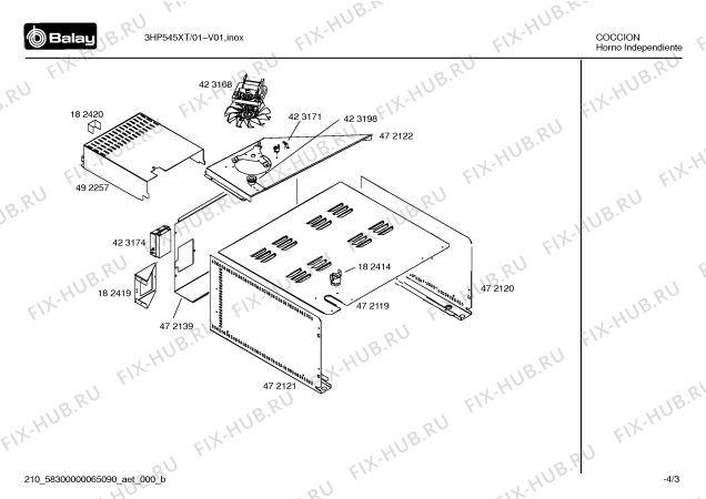 Схема №4 3HP545XT с изображением Передняя часть корпуса для плиты (духовки) Bosch 00437582