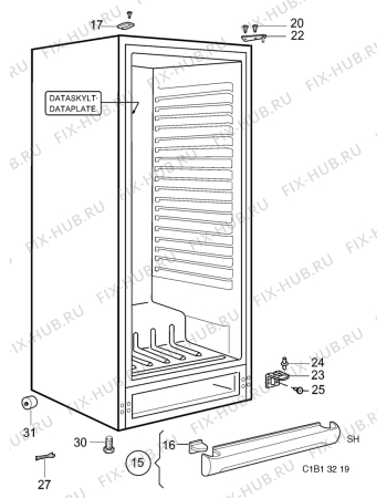 Взрыв-схема холодильника Elektro Helios KS3807 - Схема узла C10 Cabinet