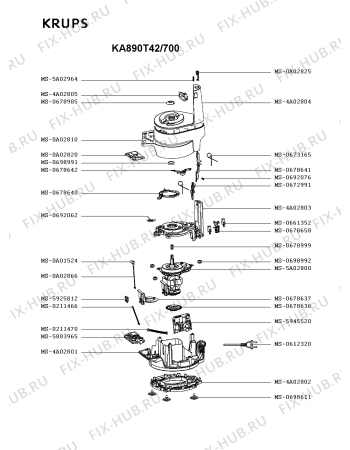 Схема №3 KA890T42/700 с изображением Модуль (плата) управления для кухонного комбайна Krups MS-5883965