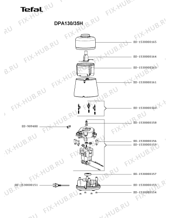 Схема №1 DPA144/35H с изображением Передача для электроблендера Moulinex SS-1530000158