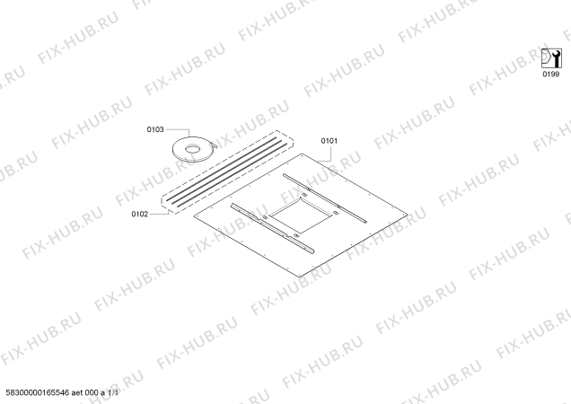 Схема №1 RFPLT600 с изображением Монтажный набор для составляющей Bosch 00653791