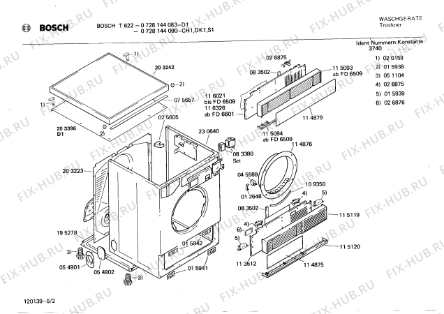 Схема №5 R3150W0GB GB-5051.12S с изображением Индикатор для сушильной машины Bosch 00055017