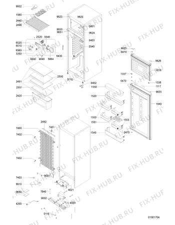 Схема №1 ARC 2220 с изображением Дверка для холодильника Whirlpool 481241610325