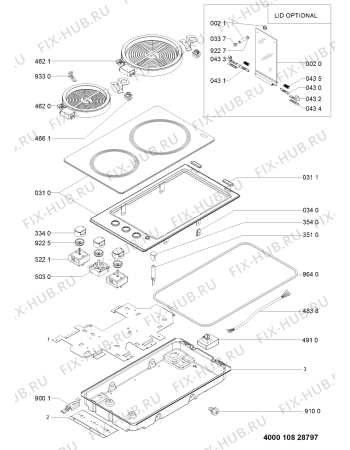 Схема №1 AKT 316/IX с изображением Электротаймер для плиты (духовки) Whirlpool 481010535101