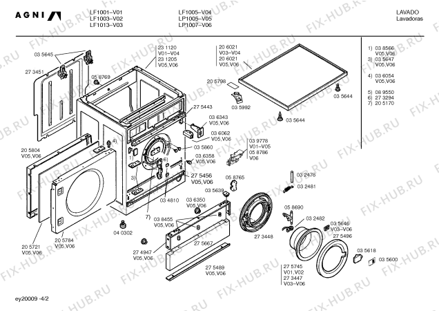 Схема №4 LP1007 с изображением Панель для стиральной машины Bosch 00275291