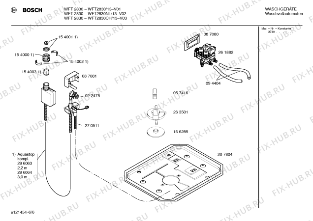 Схема №6 WFT2830 с изображением Вкладыш в панель для стиралки Bosch 00298774