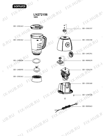 Схема №1 LM375856 с изображением Сосуд для блендера (миксера) Seb SS-150162