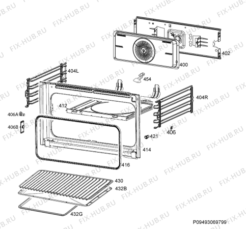 Взрыв-схема плиты (духовки) Ikea GRANSLOS 20300936 - Схема узла Oven