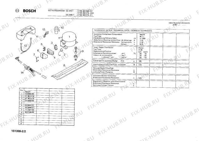 Взрыв-схема холодильника Bosch 0705304275 GS3180T - Схема узла 02