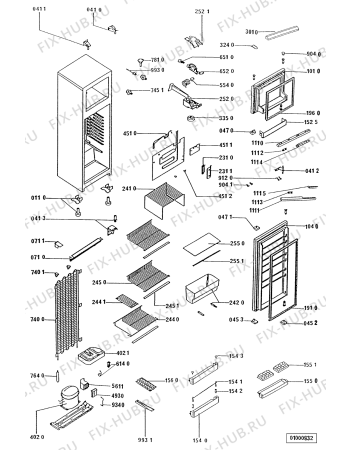 Схема №1 RC 2235/G с изображением Покрытие для холодильника Whirlpool 481944229669