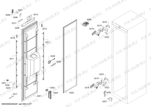 Схема №6 T24ID900RP, Thermador с изображением Титульный лист для холодильной камеры Bosch 00776851