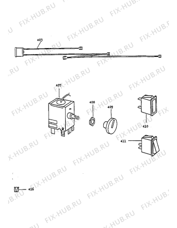 Взрыв-схема холодильника Zanussi ZA22D - Схема узла Electrical equipment