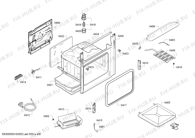 Взрыв-схема плиты (духовки) Bosch HGG24W226R Bosch - Схема узла 04