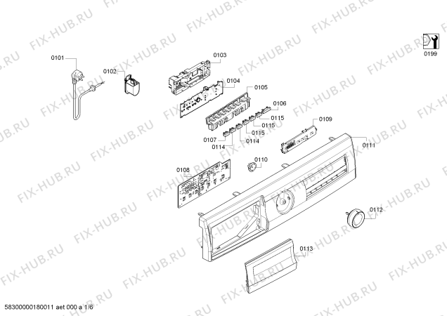 Схема №5 CWF11B12 Constructa energy с изображением Ручка для стиралки Bosch 00630072