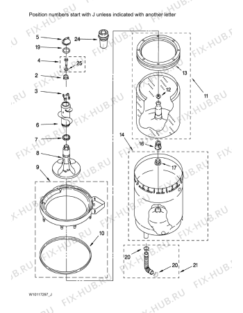 Схема №12 AWM 908 с изображением Запчасть для стиралки Whirlpool 481944019768