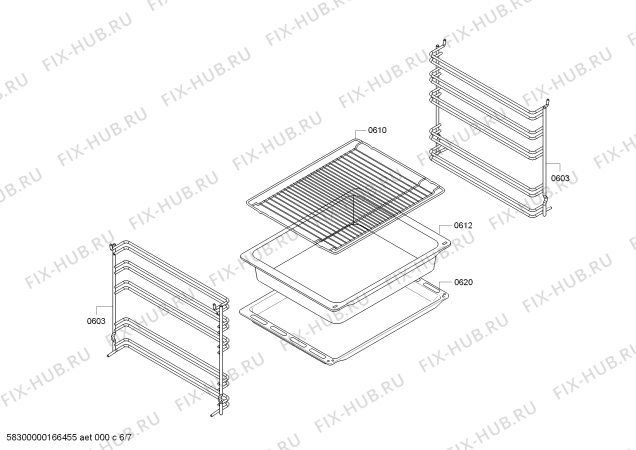 Взрыв-схема плиты (духовки) Bosch HSE741123G - Схема узла 06