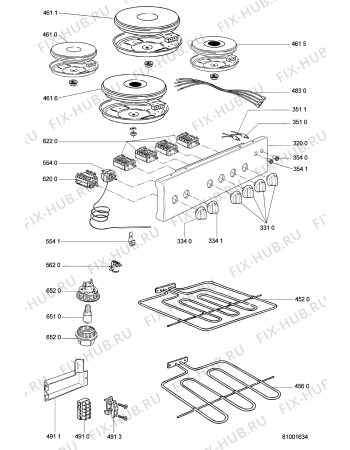 Схема №2 SNI 4610/1 WS с изображением Затычка для плиты (духовки) Whirlpool 481244039025