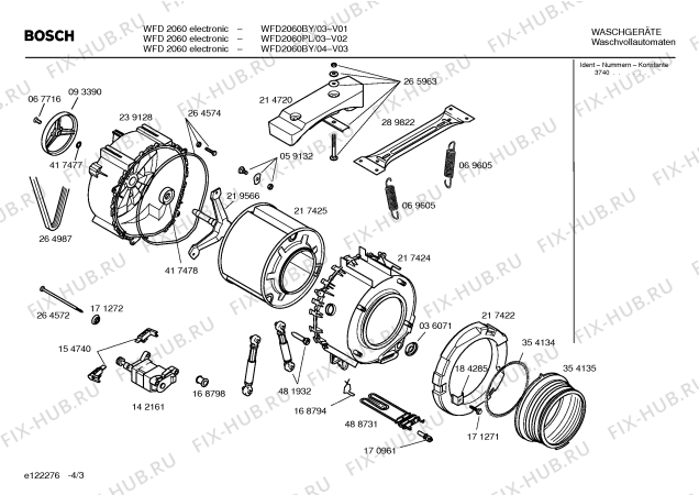 Схема №3 WFD2060PL WFD2060 electronic с изображением Инструкция по эксплуатации для стиралки Bosch 00587069