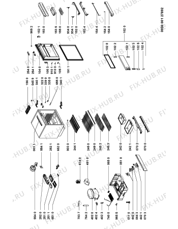 Схема №1 3SR-921/1 с изображением Рамка для холодильной камеры Whirlpool 481244278008