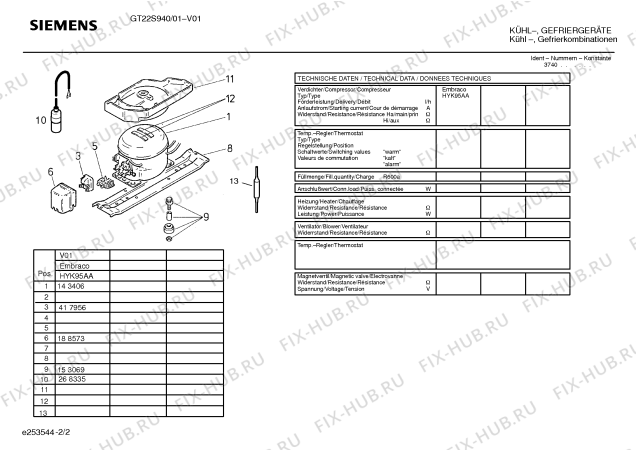 Схема №2 GTL15800 с изображением Ручка для холодильника Siemens 00366356