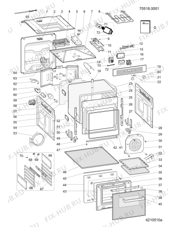 Схема №1 SQ892I (F046141) с изображением Инструкция по эксплуатации для плиты (духовки) Indesit C00255027