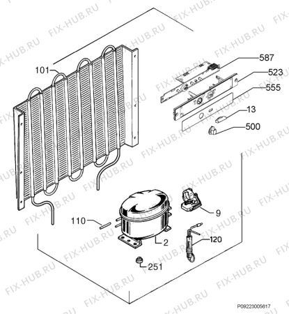 Схема №1 AG86050-6I с изображением Модуль для холодильника Electrolux 2425128069