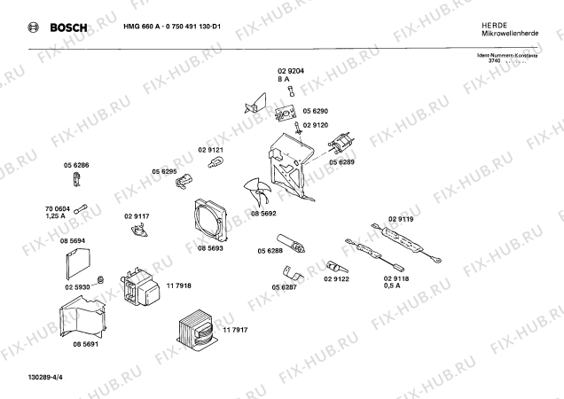 Схема №4 0750491130 HMG660A с изображением Панель для микроволновки Bosch 00085824