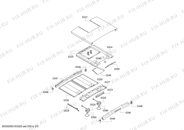 Схема №3 D86DK62N0B NEFF с изображением Инструкция по установке/монтажу для вытяжки Bosch 18010850
