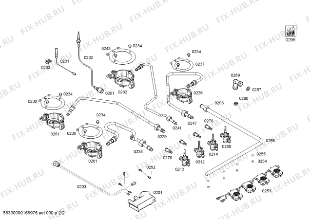 Взрыв-схема плиты (духовки) Bosch PCP616B80Y 4G BO60F IH5 - Схема узла 02