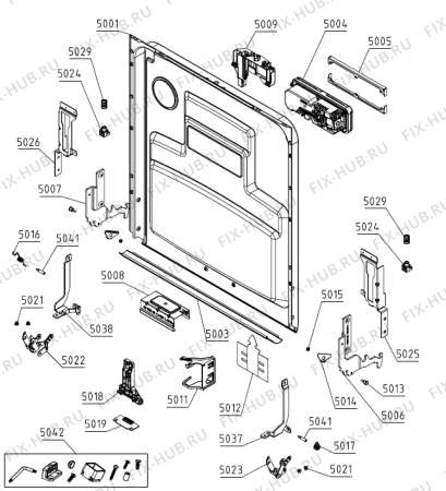 Взрыв-схема посудомоечной машины Asko DSD644G.P (728428, DW40.2) - Схема узла 05