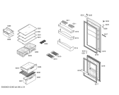 Схема №4 KGN53V00NE с изображением Дверь морозильной камеры для холодильника Bosch 00247040