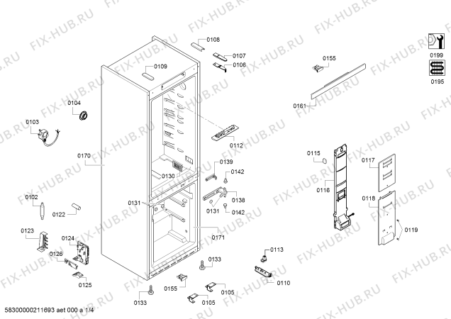 Схема №4 KGN36XI4A Bosch с изображением Дисплейный модуль для холодильника Bosch 12023881