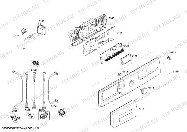 Схема №5 WM14E471NL SIWAMAT с изображением Панель управления для стиралки Siemens 00669597