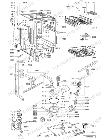 Схема №2 500 989 33 DWF A40 W с изображением Блок управления для электропосудомоечной машины Whirlpool 481221478968