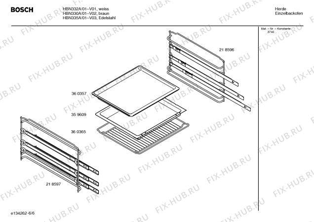 Схема №3 HBN330A с изображением Фронтальное стекло для плиты (духовки) Bosch 00218599