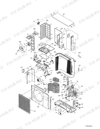 Взрыв-схема кондиционера Electrolux ESD12HRA OUTDOOR - Схема узла External unit
