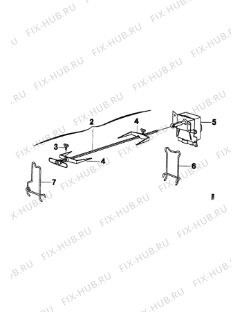 Взрыв-схема плиты (духовки) Electrolux EK6465/5 - Схема узла Accessories