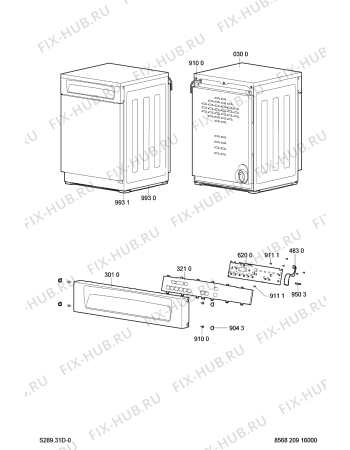 Схема №6 TRA 5060 с изображением Зажим для стиральной машины Whirlpool 481240118702