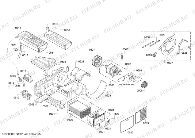 Схема №5 WTE86305BY с изображением Панель управления для сушильной машины Bosch 00702081