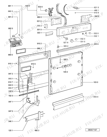 Схема №2 MDB 500 AGS с изображением Обшивка для посудомоечной машины Whirlpool 480140100012
