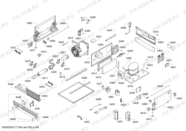 Схема №6 FID18M1EL1 с изображением Канистра для холодильника Bosch 11005164