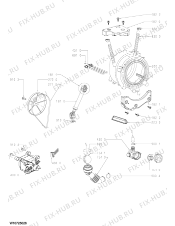 Схема №2 LEI 1270 с изображением Модуль (плата) для стиралки Whirlpool 481010650071