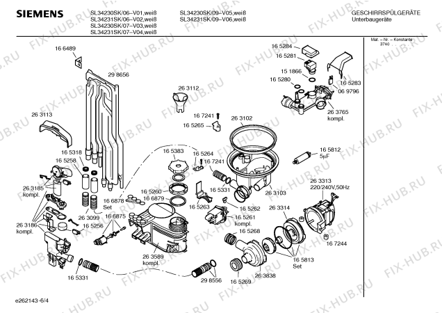 Схема №6 SL34231SK с изображением Передняя панель для посудомойки Siemens 00350192