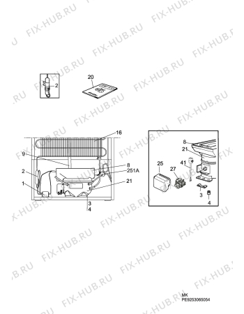 Взрыв-схема холодильника Electrolux EN3700JHW - Схема узла C10 Cold, users manual