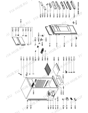 Схема №1 KV OPTIMA/1 с изображением Элемент корпуса для холодильника Whirlpool 481245228488