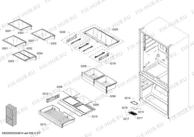 Схема №6 B21CT80SNS с изображением Шина для посудомоечной машины Bosch 11022715