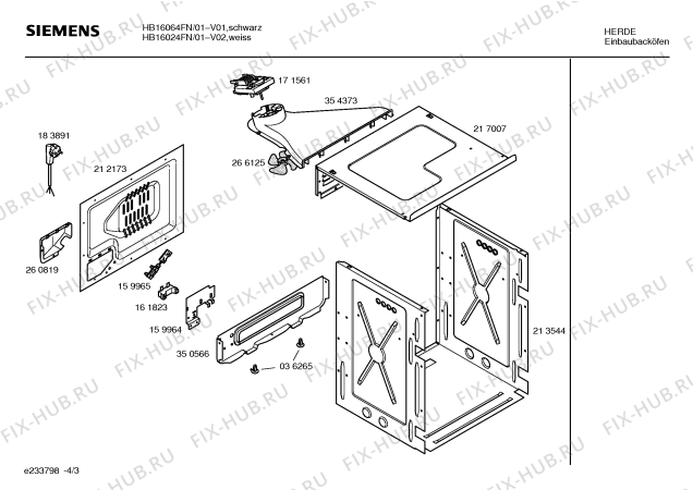 Схема №4 HB16064FN с изображением Инструкция по эксплуатации для плиты (духовки) Siemens 00528952